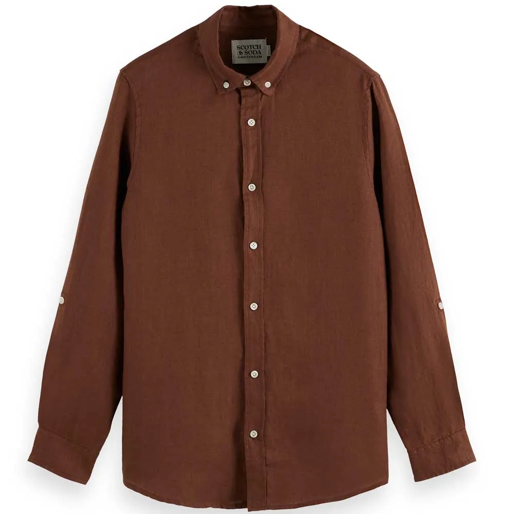 

Рубашка Scotch & Soda Seasonal Corer Regular Fit, коричневый