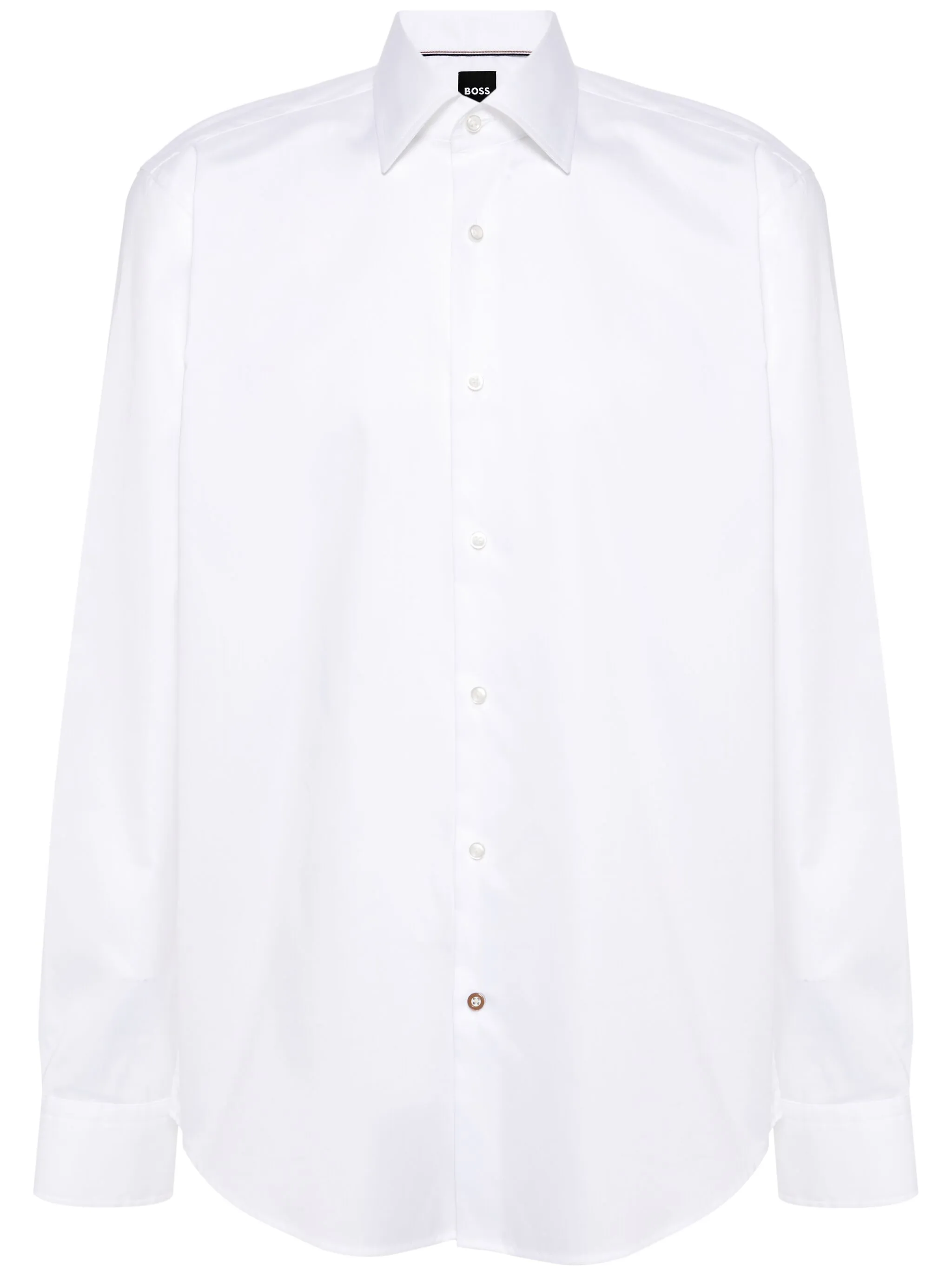 

Поплиновая рубашка с длинными рукавами Boss, белый