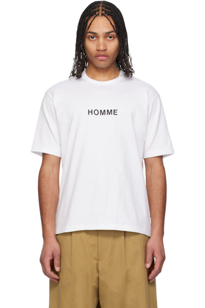 

Белая футболка с логотипом Comme des Garçons Homme