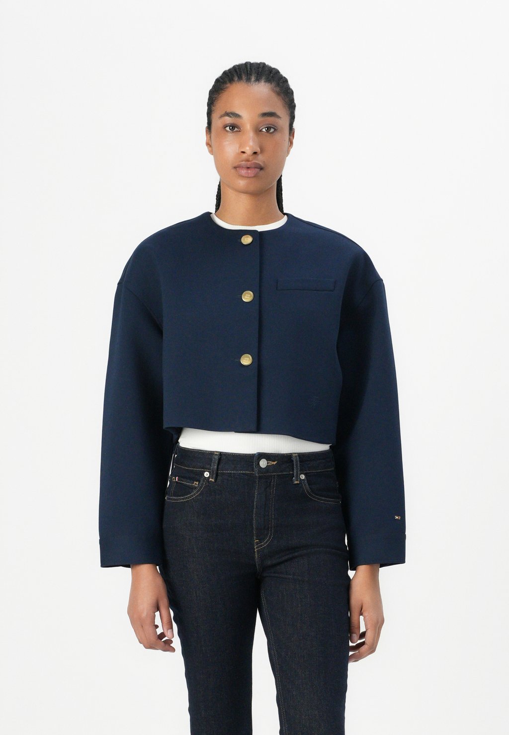 

Летняя куртка PUNTO CROP LADY JACKET Tommy Hilfiger, темно-синий