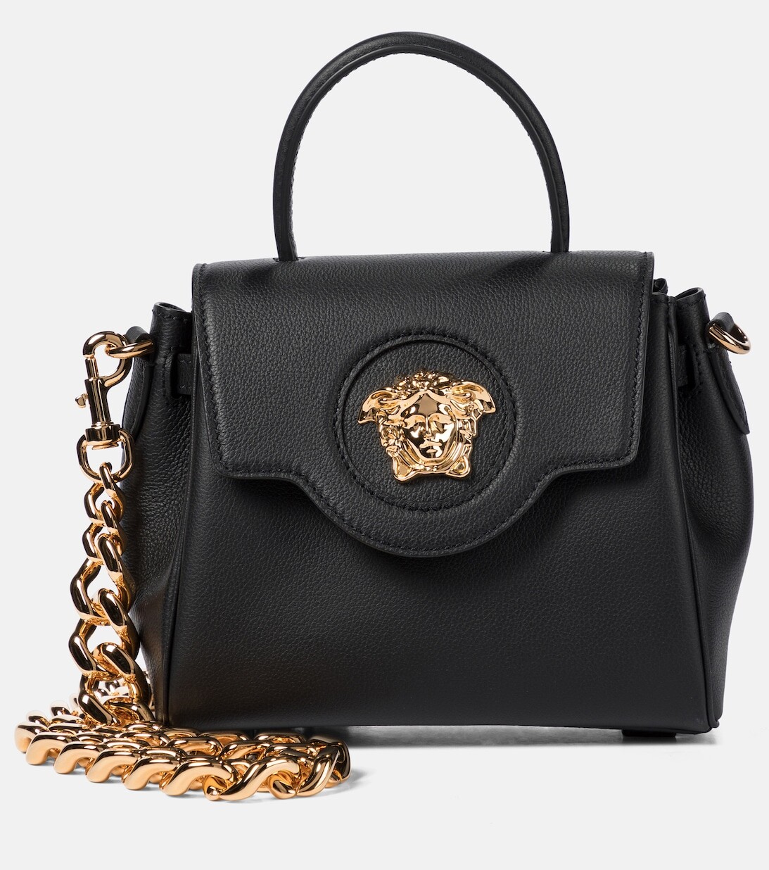 

Маленькая сумка-тоут La Medusa из кожи Versace, черный