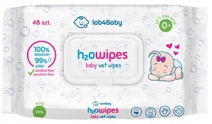 

Влажные салфетки H2Owipes Lab4Baby, 48 шт.