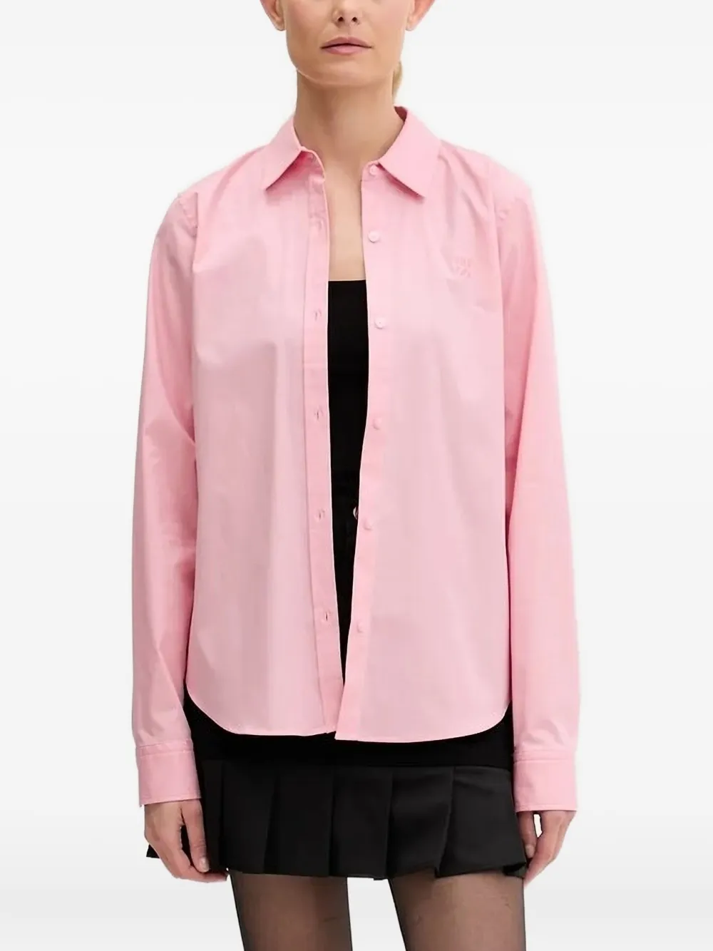 

Рубашка с вышитым логотипом Hugo, розовый