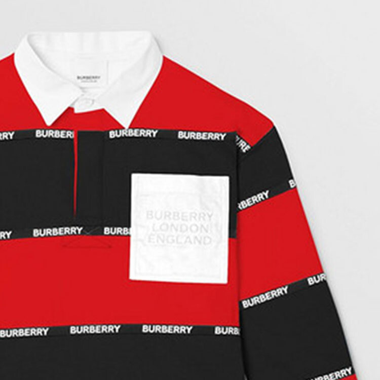 Футболка детская Burberry, красный / черный — фото 3