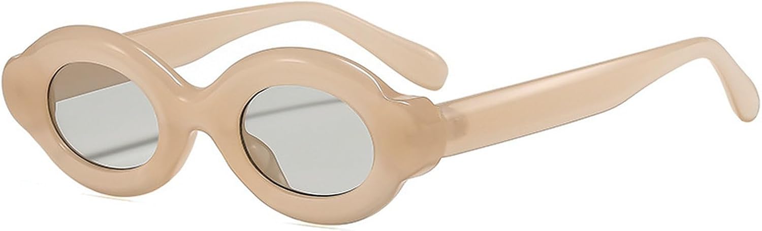 

Солнцезащитные очки Laureles овальной формы, женские, цвета шампанского, надувные солнцезащитные очки для мужчин, маленькие круглые очки для женщин, защита от УФ-излучения UV400, C3
