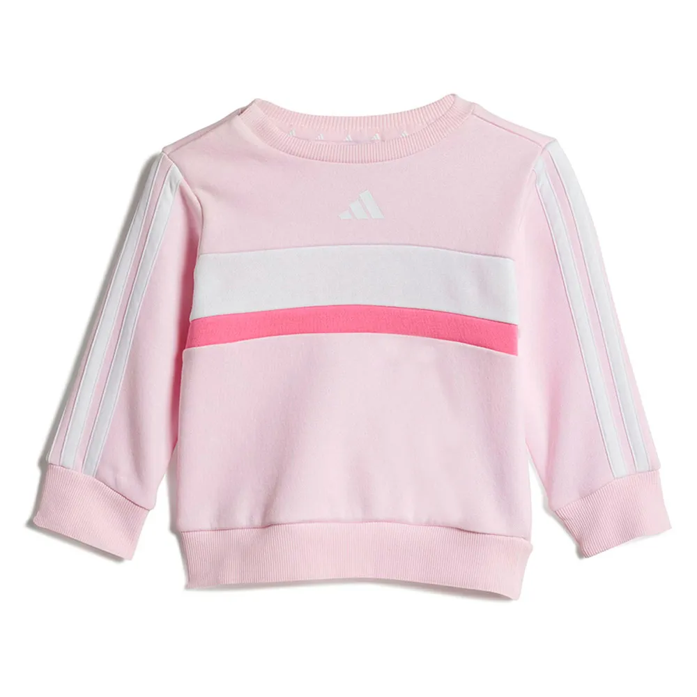 Комплект adidas Seasonal Essentials Tiberio 3 Stripes Fleece Crew, розовый — фото 2