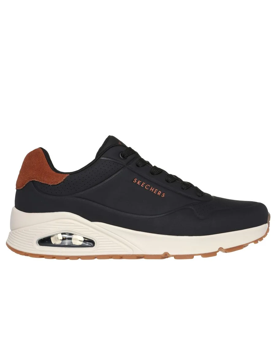 Мужские повседневные кроссовки Uno - Suited On Air Memory Foam от Finish Line Skechers, черный — фото 2