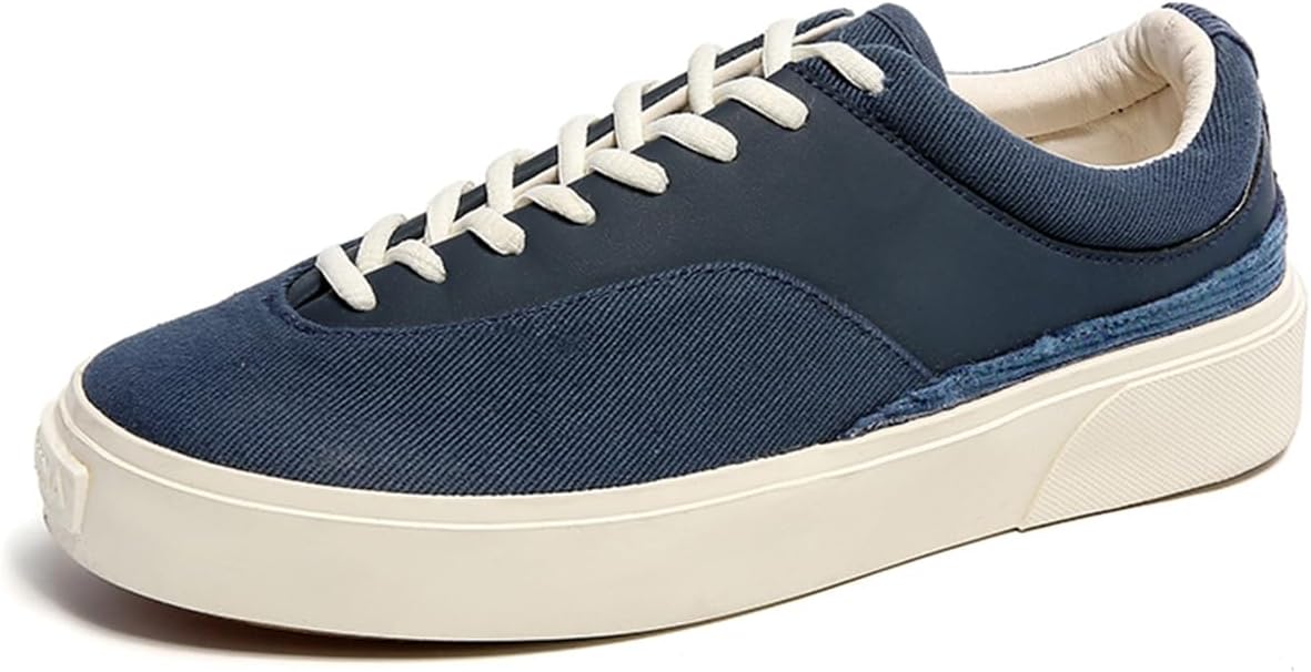 

Мужские повседневные кроссовки на шнуровке, удобные массивные низкие кеды для ходьбы, ретро скейт кроссовки Zhoupulp, синий