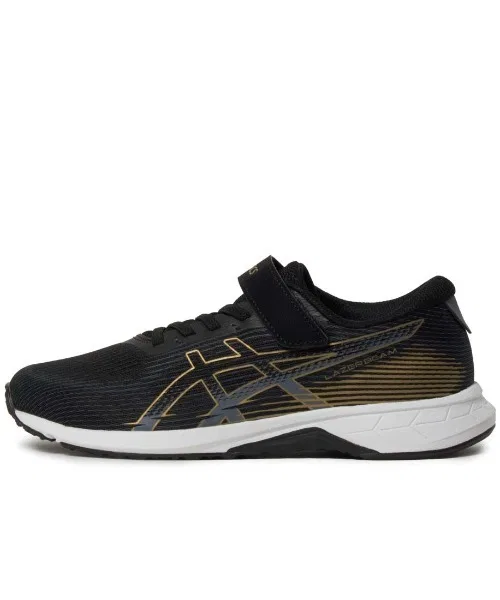 Детские кроссовки ASICS Lazerbeam RK-MG чёрные с золотом