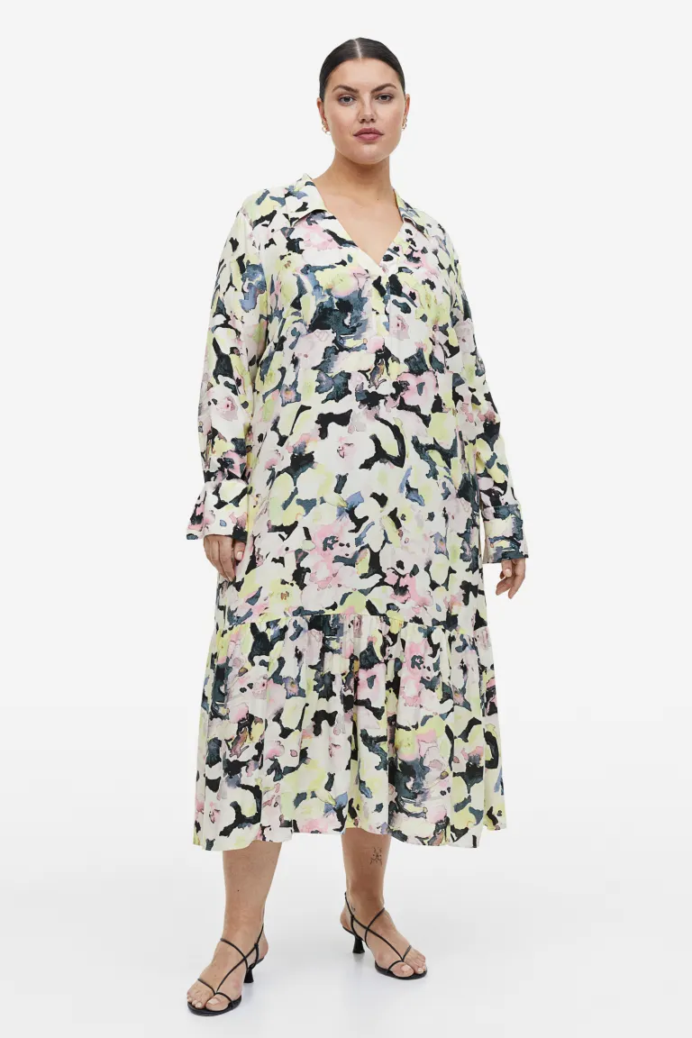 

Платье с воротником H&M, желтый