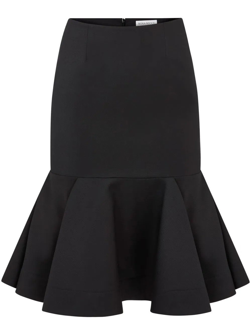 

Юбка миди с баской Nina Ricci, черный