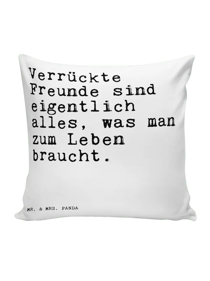 

Подушка Mr & Mrs Panda 40x40 Verrückte Freunde sind eigentlich, белый