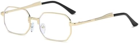 

Узкие солнцезащитные очки 2026 года, модные прямоугольные, для женщин и мужчин, металлические, для вождения, классические очки с защитой от УФ-излучения UV400 MTZJH, Gold Clear