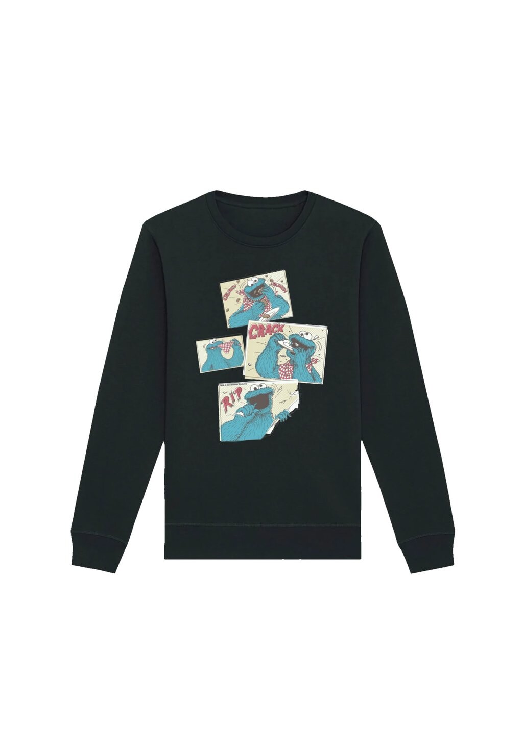 

Толстовка SESAMSTRASSE COOKIE MONSTER CRUNCH CRACK RIP F4NT4STIC, черный