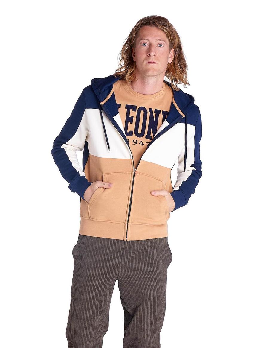 

LEONE 1947 APPAREL Мужская толстовка с капюшоном на молнии Leone Earth Tones