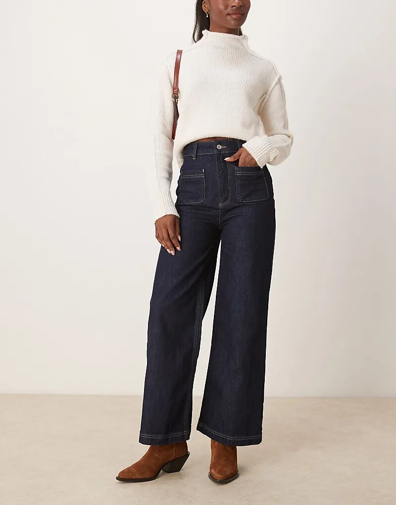 

Укороченные джинсы с накладными карманами ASOS DESIGN