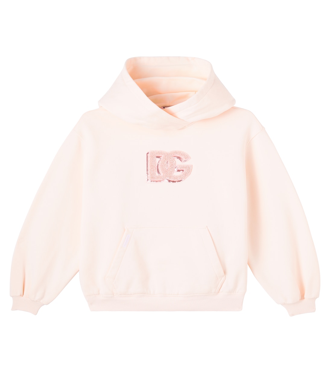 

Хлопковый худи с капюшоном DG Dolce&Gabbana Kids, Rosa Pallido