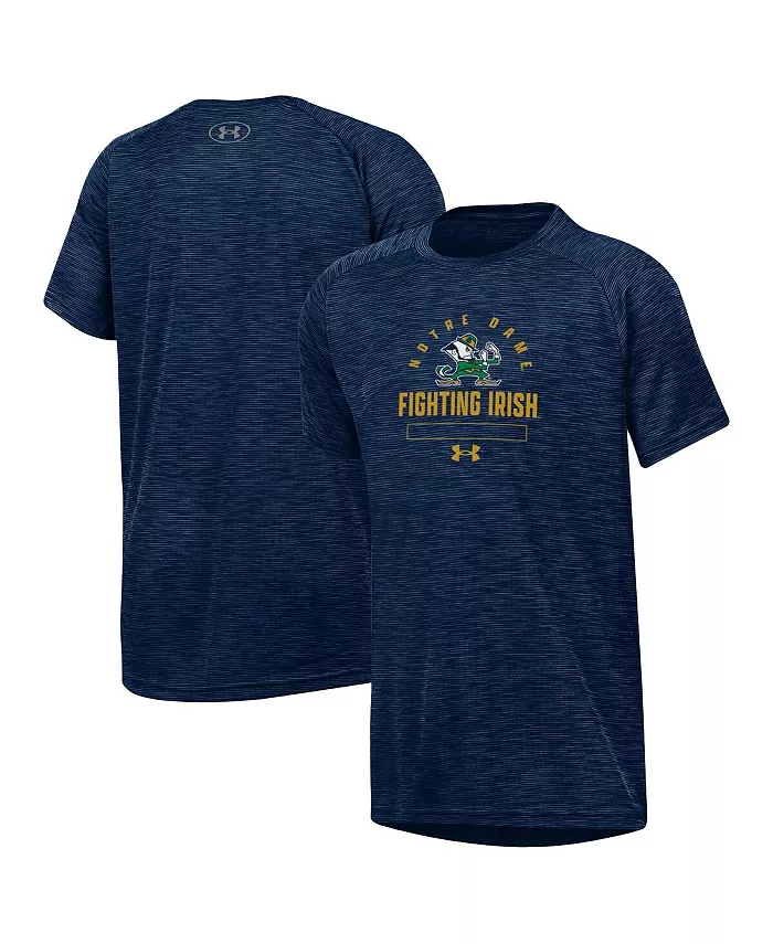 

Футболка Heather Navy Notre Dame Fighting Irish Ultra Soft Rye Tech Performance для больших мальчиков и девочек Under Armour