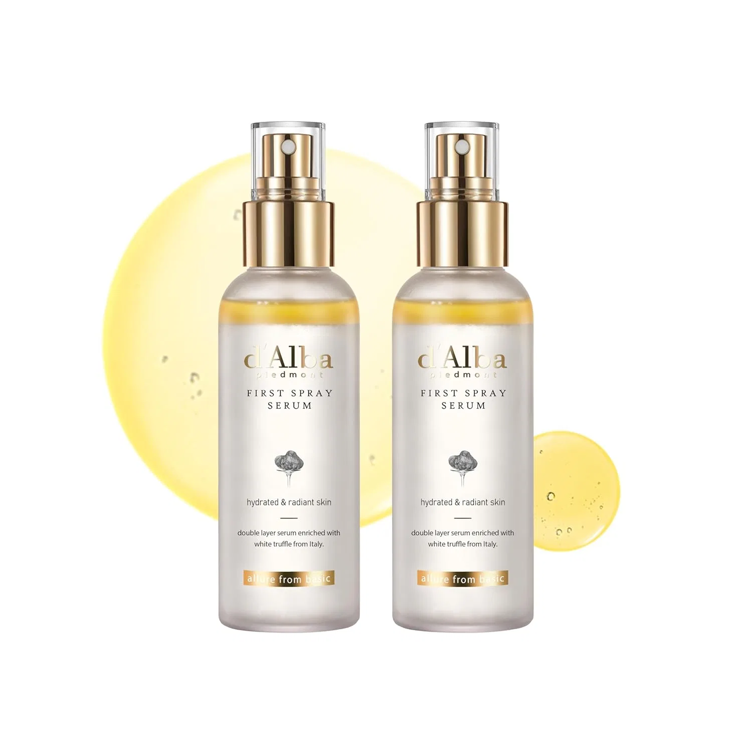 Спрей-сыворотка для лица d'alba First Spray Serum с белым трюфелем, 2 флакона по 100 мл D'Alba Piedmont