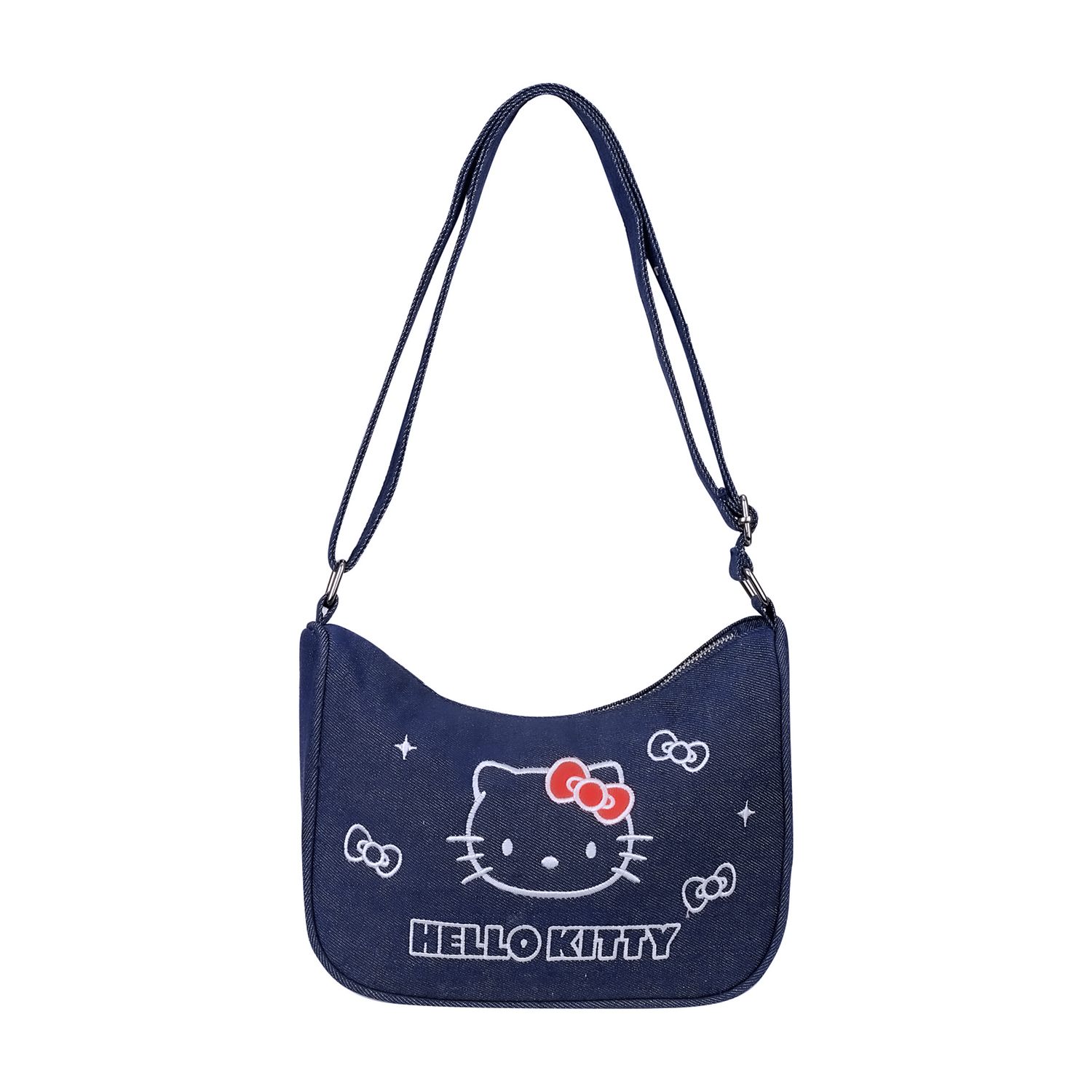 

Sanrio Полиэстеровая женская сумка через плечо синяя, Denim Blue Hello Kitty Bag