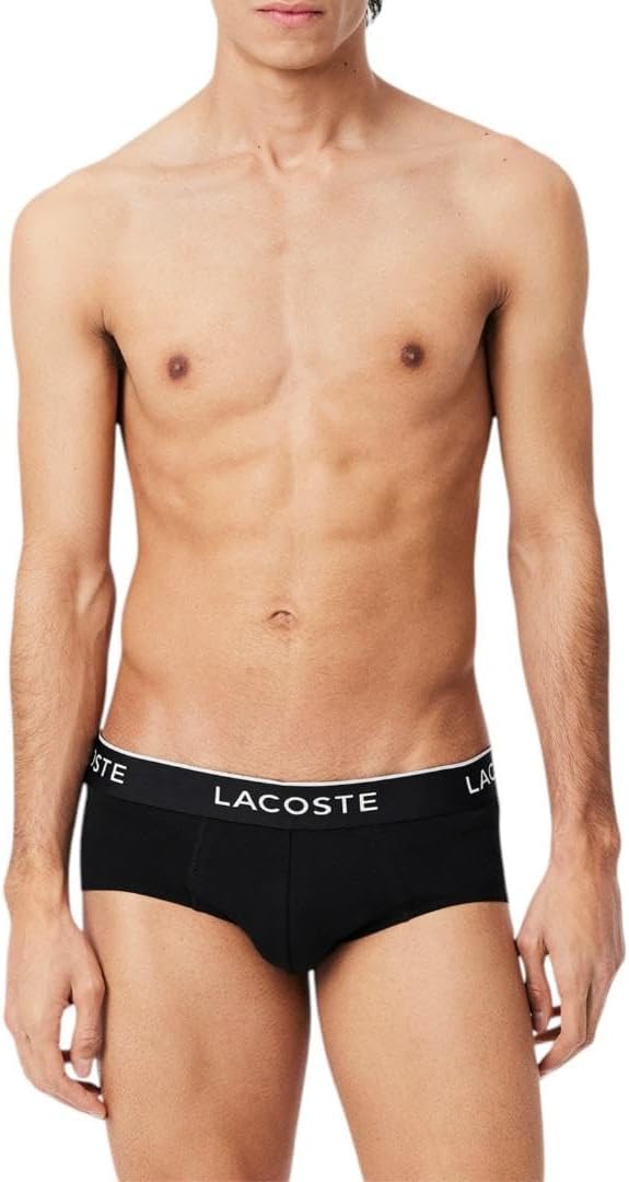 Трусы Lacoste, мужские, хлопковые стрейч, черный — фото 2