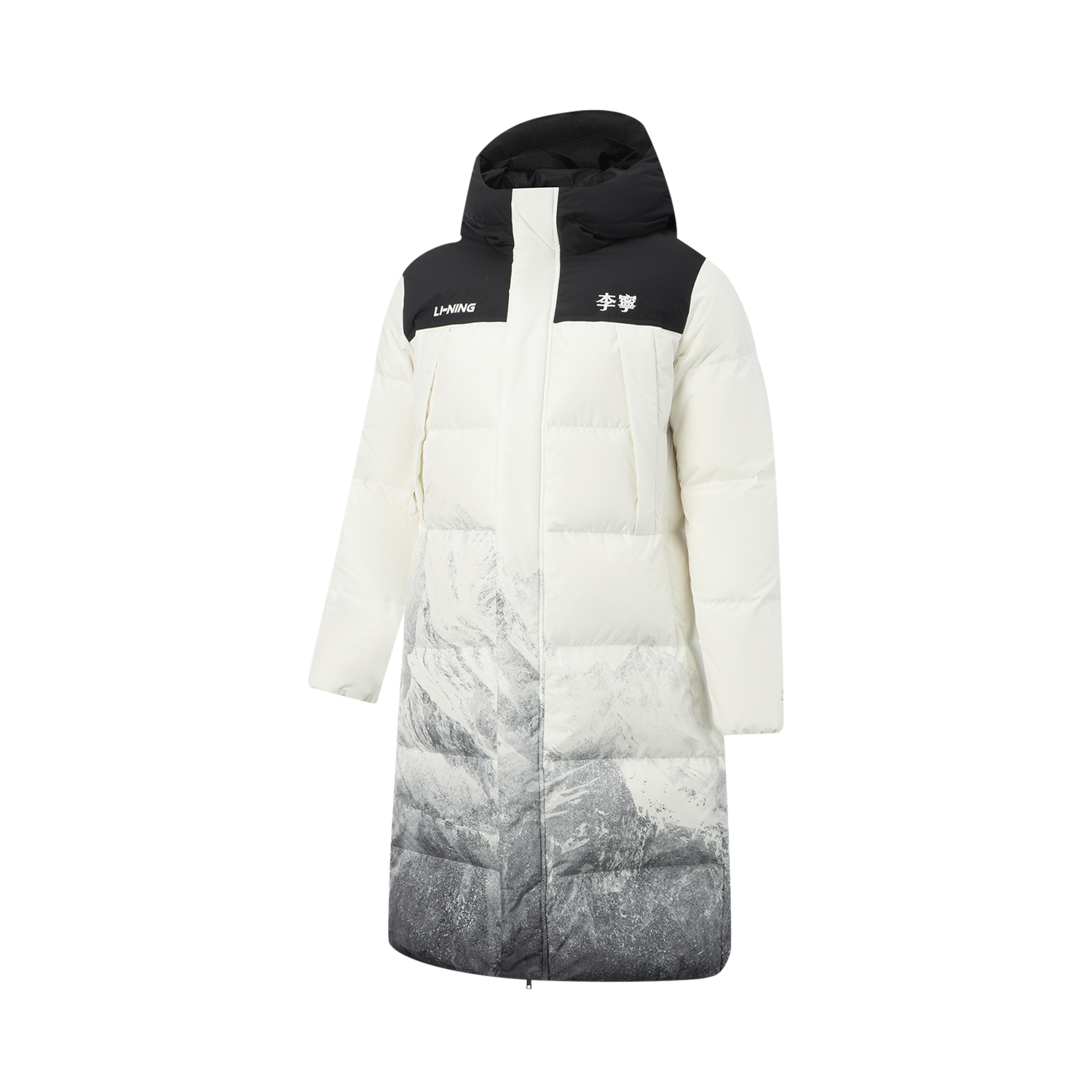 

LINING Пуховик Unisex из коллекции Sports Life, Ivory Snow Mountains Positioning Print