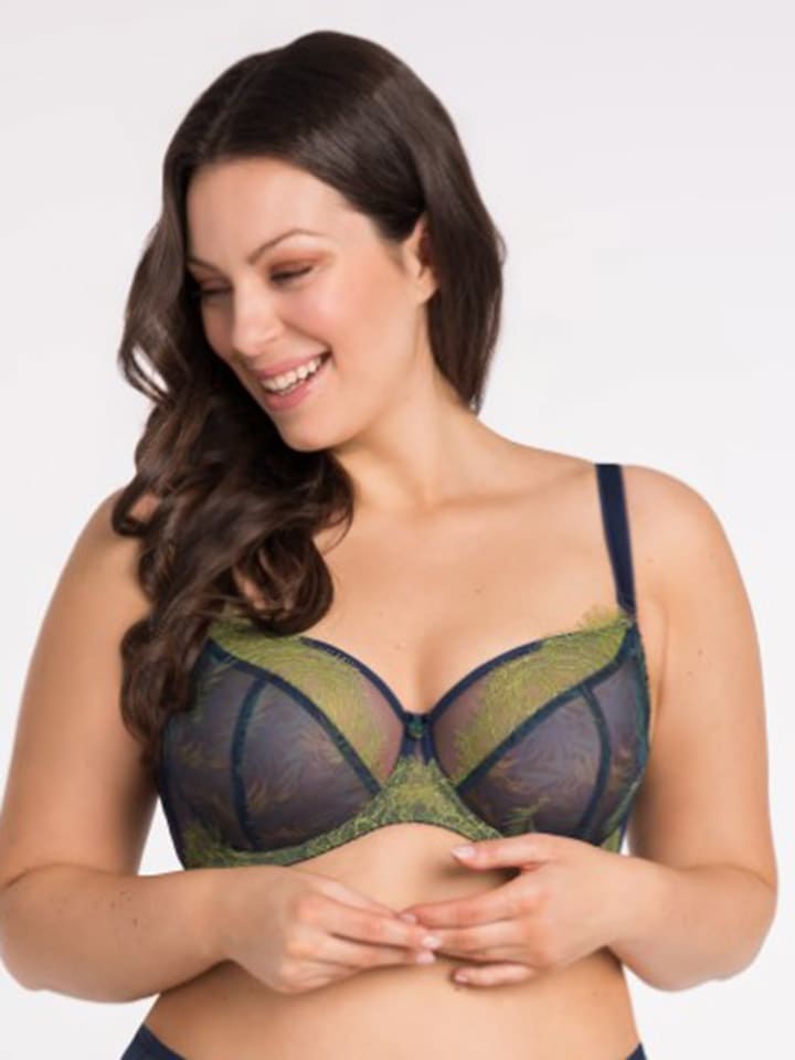 

Бюстгальтер на косточках "Arianna" темно-синего/желтого цвета Gorsenia