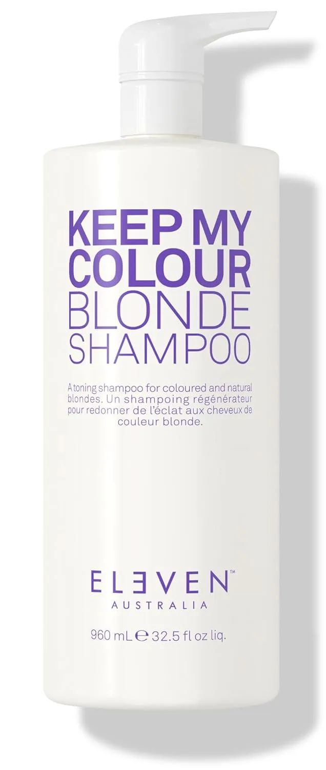 ELEVEN AUSTRALIA Keep My Colour шампунь для блонда - фиолетовый тонирующий шампунь для окрашенных волос, синяя основа с Ext Violet 2, без сульфатов, нейтрализует желтизну 961 мл