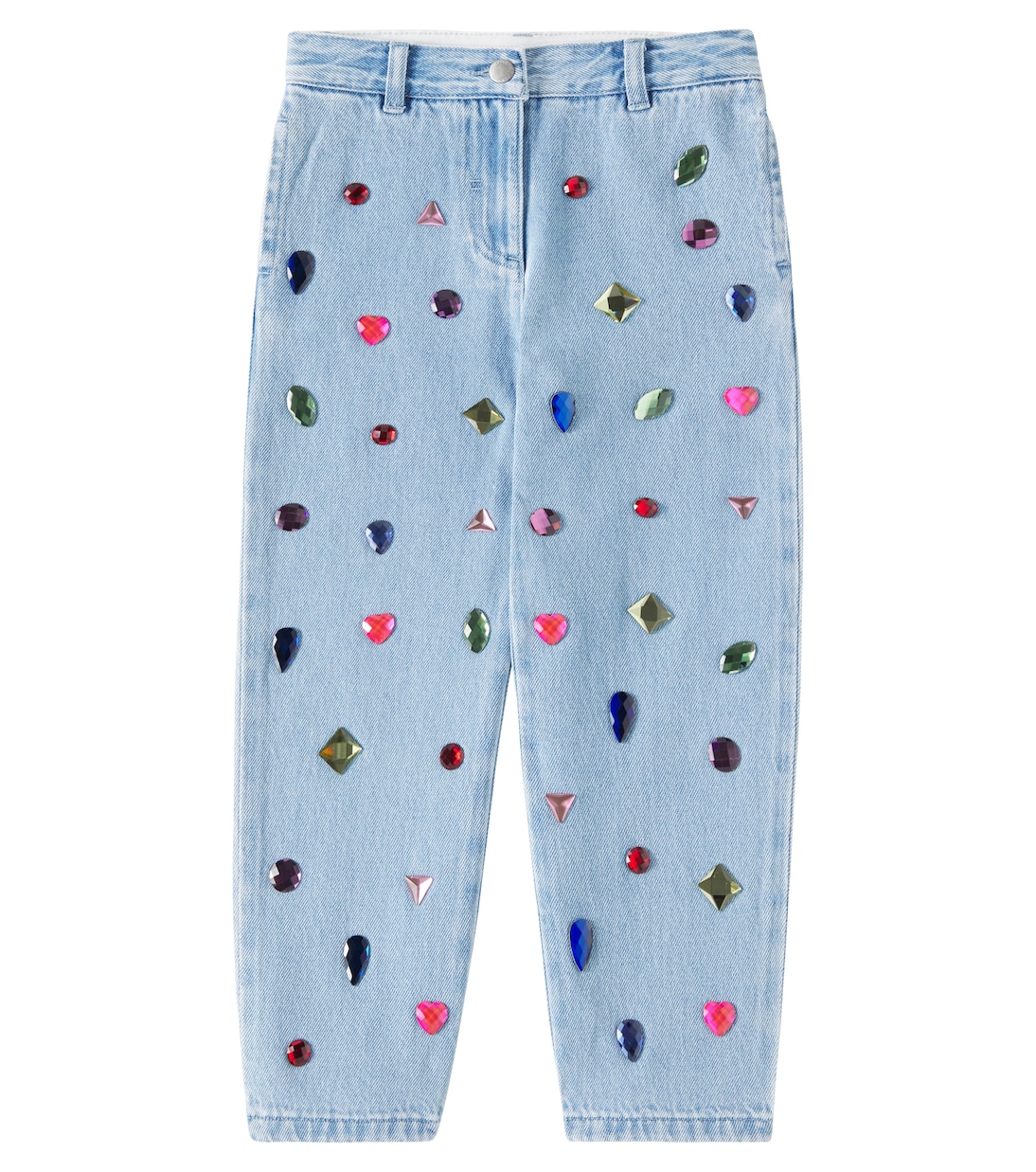 

Украшенные джинсы Stella McCartney Kids, светло-синий