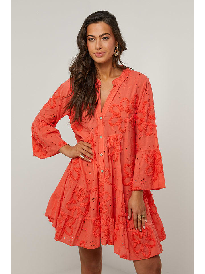 

Платье до колена Le Monde du Lin, коралловый