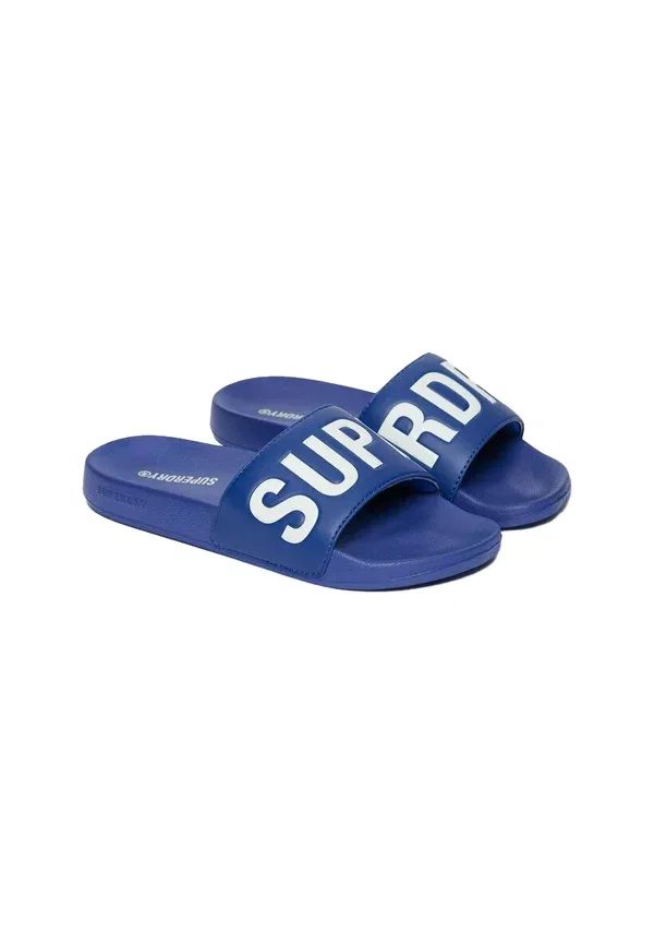 Тапочки Superdry code core pool sliders, элитный синий — фото 2