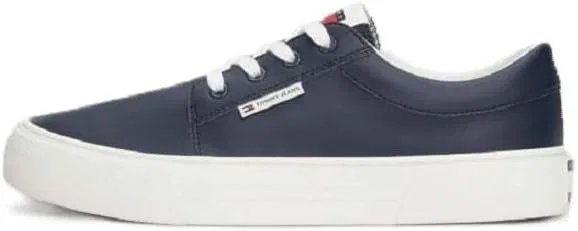 Кроссовки Tommy Jeans Herren Vulcanized Sneaker Skater Derby Schuhe, Blue Dark Night Navy