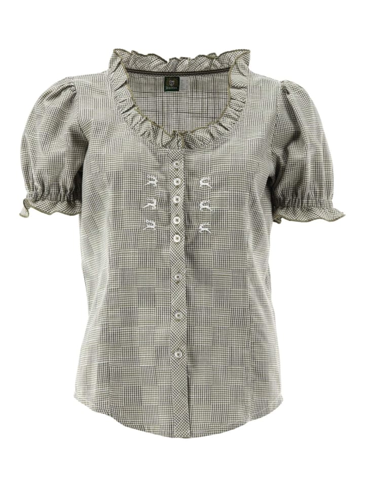 

Традиционная блузка йомира оливкового цвета OS-Trachten