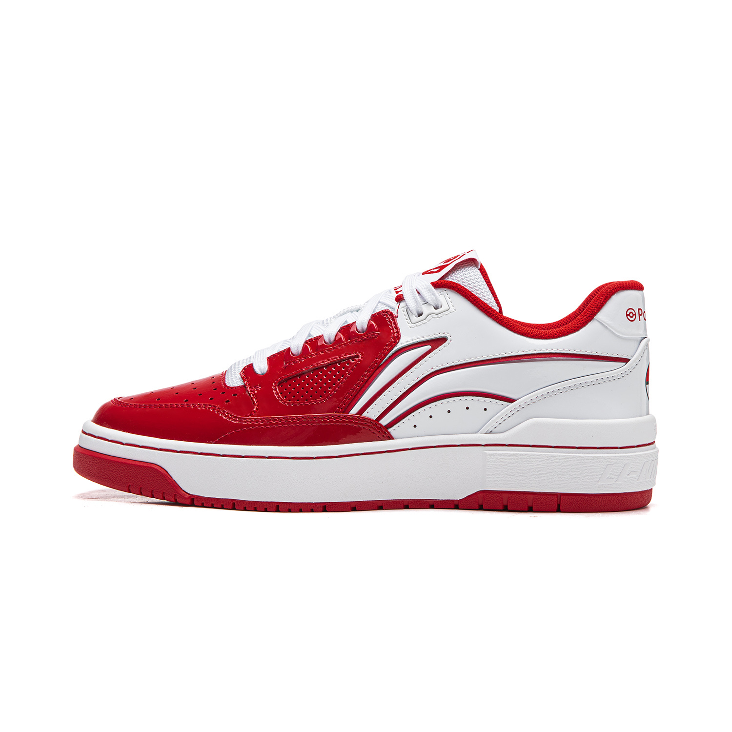 

Покрытие pokemon нескользящие амортизирующие устойчивые к истиранию легкие низкие кроссовки для скейтбординга unisex LINING, белый/красный