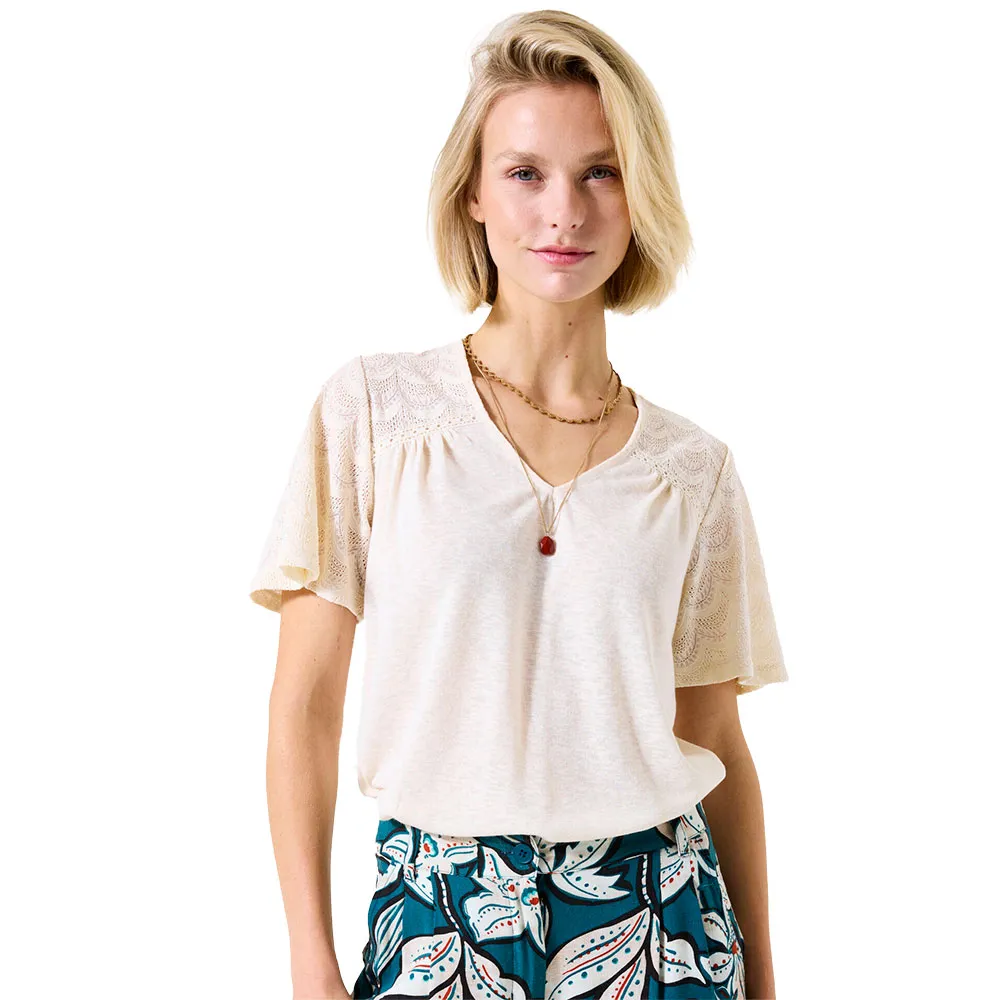 

Футболка Garcia G50203 short sleeve v neck, бежевый