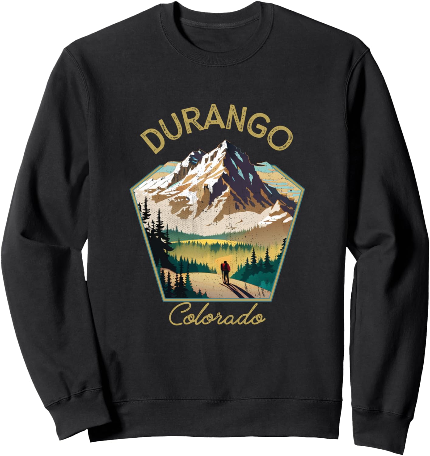 

Durango Colorado Retrowear - Сувенирная толстовка Durango Colorado Durango Colorado Hiking Clothes Co., черный