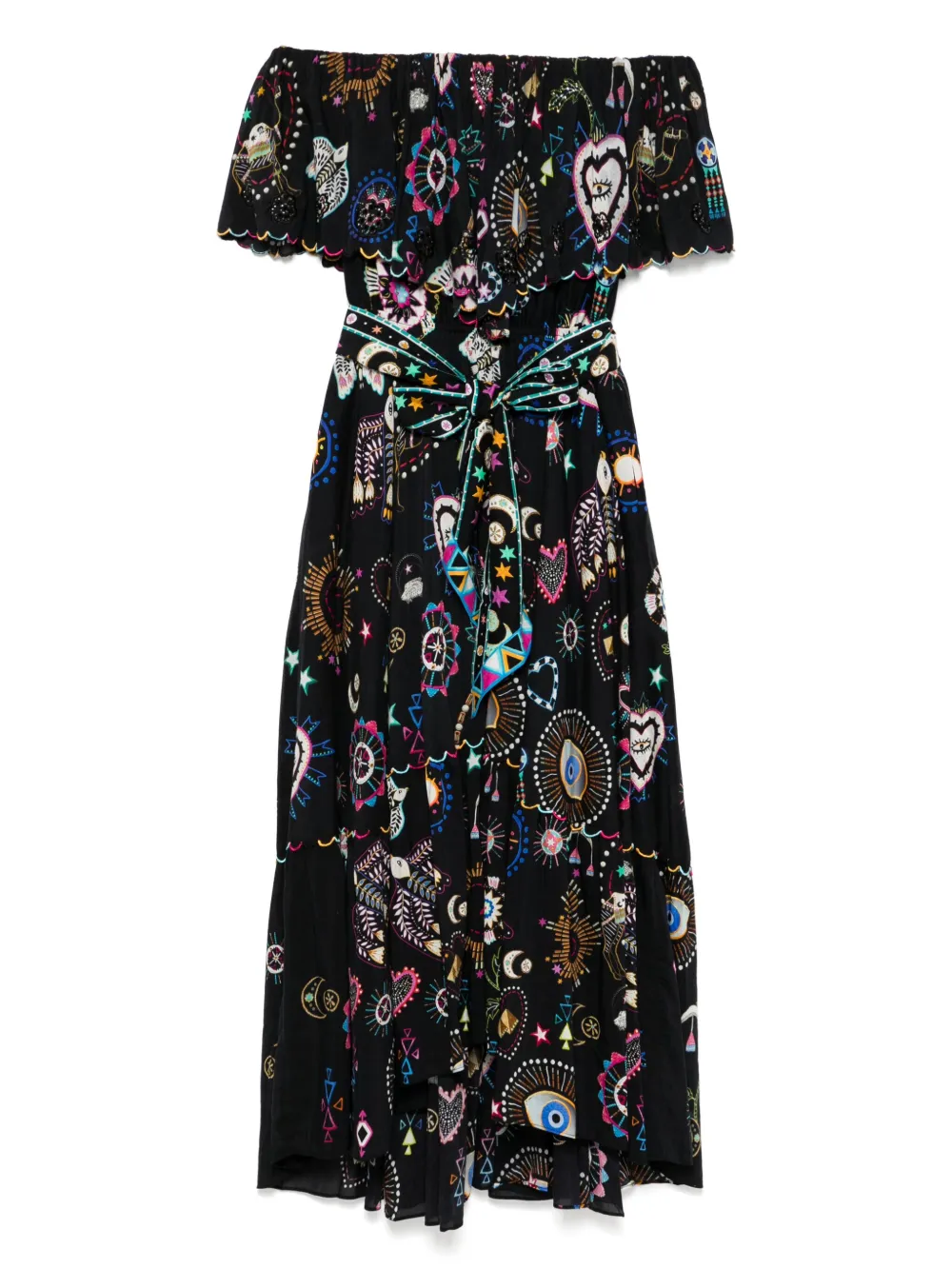 

Платье The Nubian Nights Shoulder Frill Camilla, черный