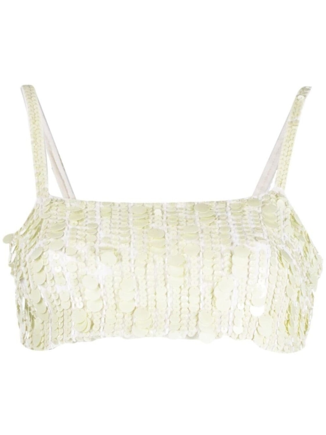 

P.A.R.O.S.H. укороченный топ с пайетками, нейтральный цвет