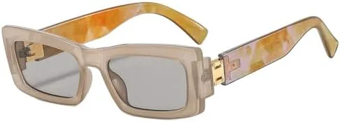 

Солнцезащитные очки прямоугольной формы 2027 года для мужчин и женщин, квадратные солнцезащитные очки для путешествий, винтажные, ретро, ​​UV400 MTZJH, Gray