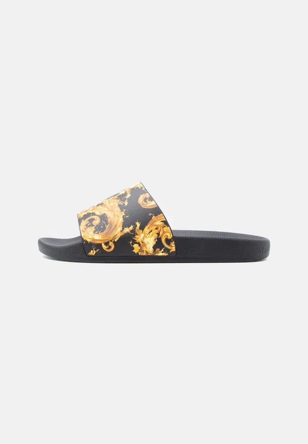 Сланцы для бассейна Versace Jeans Couture, черно-золотистые
