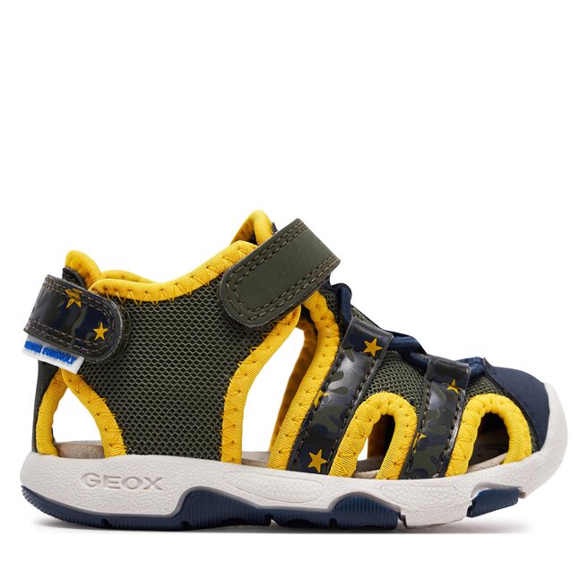 

Сандалии Geox B Sandal Multy Boy B450FB 014CE C0629 M Military/Ochreyellow, хаки/желтый