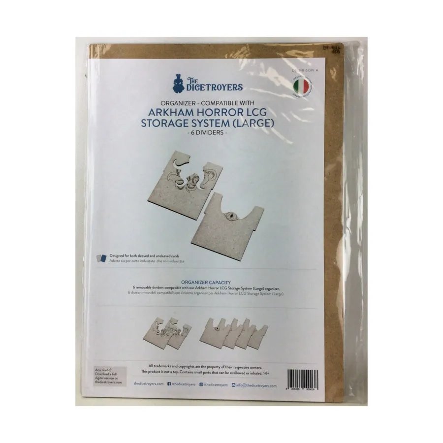 

Система хранения LCG «Ужас Аркхэма» — 6 разделителей (больших), Organizers & Inserts (Dicetroyers)