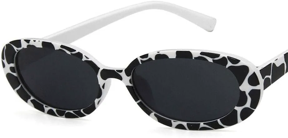 

Винтажные солнцезащитные очки в овальной оправе, модные, с защитой от УФ-излучения UV400, в стиле панк, черные, для пляжа и путешествий, ретро HYYZZC, C1