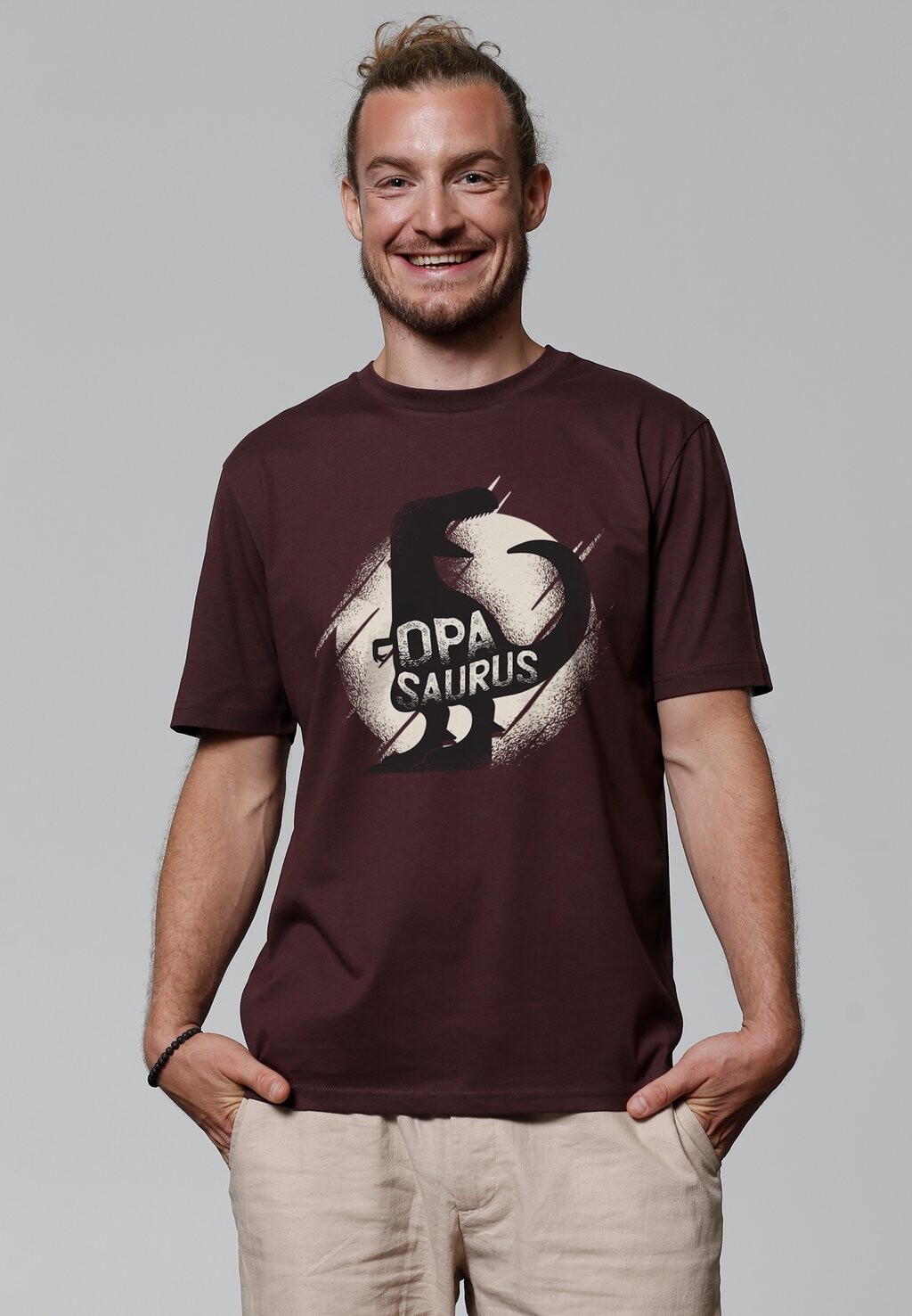 

Футболка с принтом OPASAURUS watapparel, темно-красный