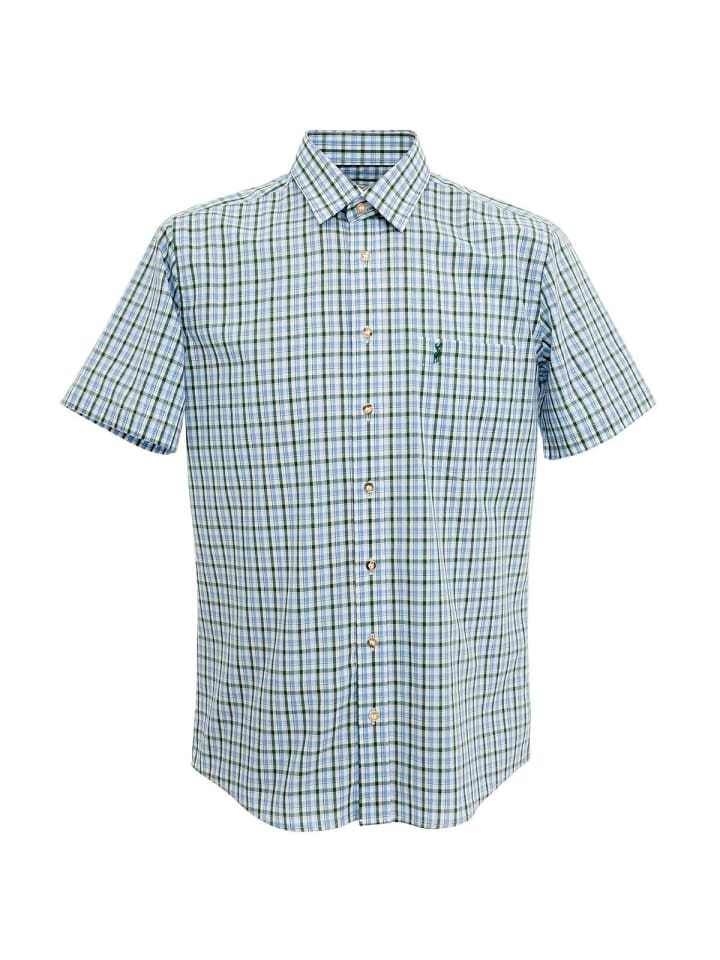 

Клетчатая рубашка KU667LK-CO светло-голубого цвета Almsach