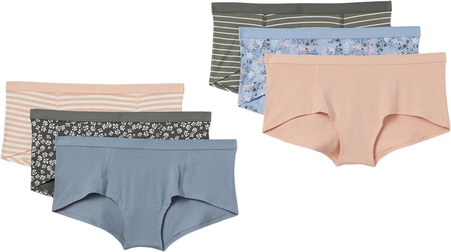 

Трусы PACT Everyday Boyshorts 6-Pack, цвет Dotted Daisies
