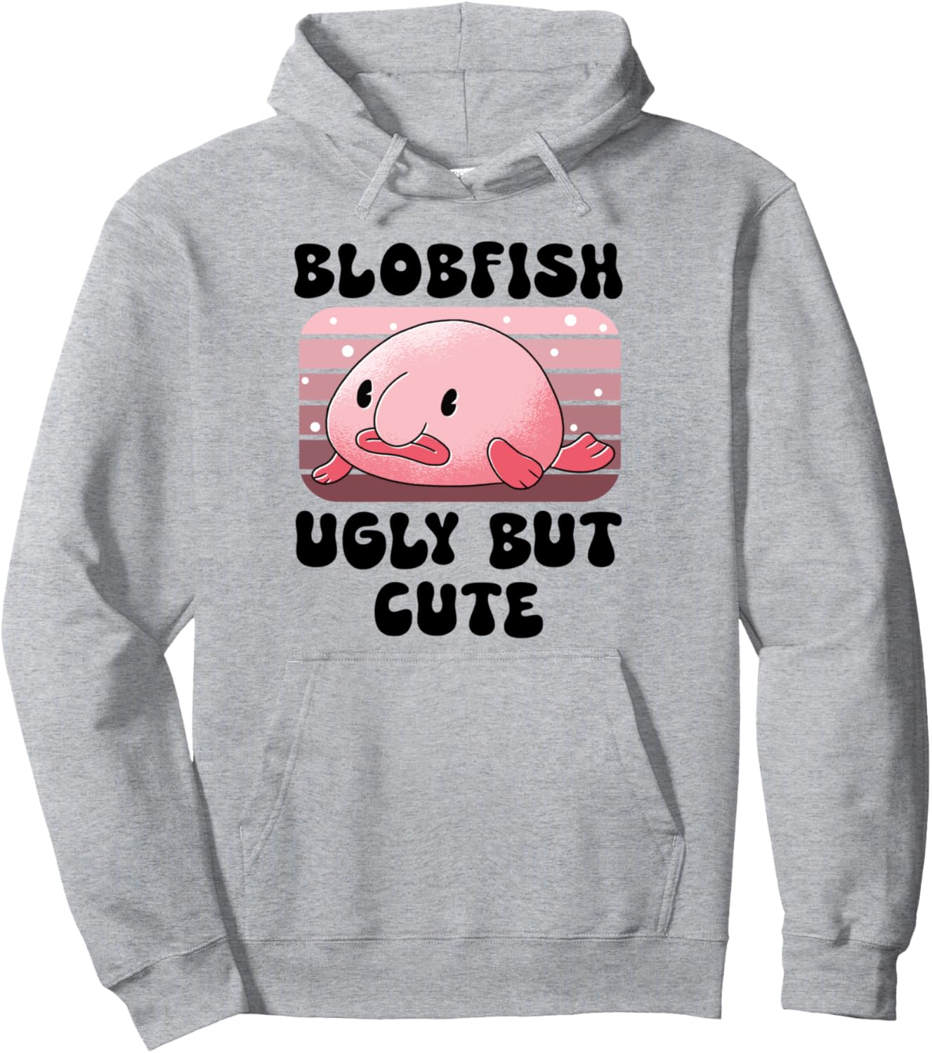 

Толстовка с капюшоном с изображением морского биолога, глубоководной рыбы, рыбы-капли и морского уродливого животного, серая, размер S Blobfish Gift