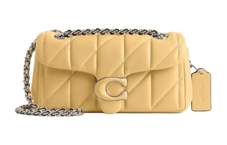 

Сумка Tabby Nappa Leather Wine God через плечо маленького размера женская желтая COACH