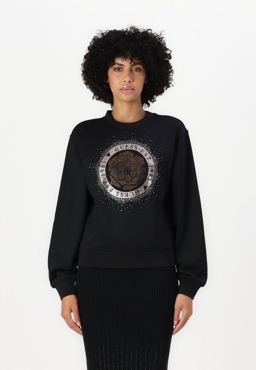 

Толстовка PEONY LOGO Guess, черный