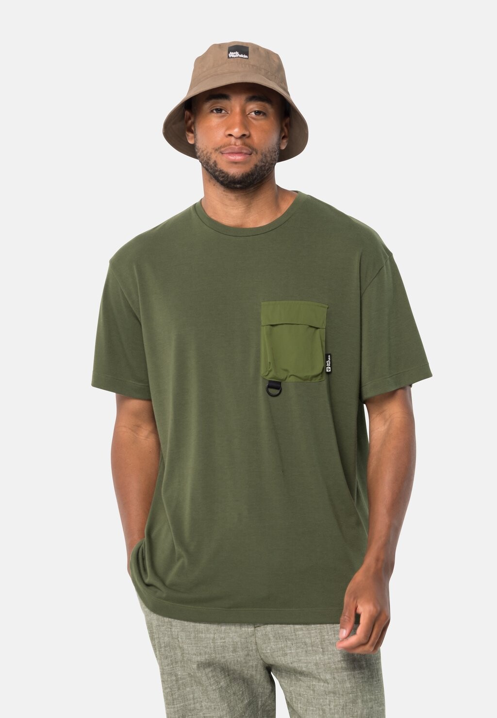 

Футболка базовая WANDERTHIRST T M Jack Wolfskin, цвет greenwood